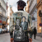 Booker T. Washington Long Sleeve Button Shirt Historic Portrait Collage Civil Rights Legacy Educational Pioneer Design - African Pride