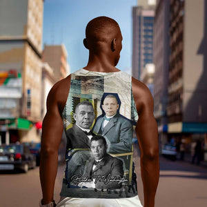 Booker T. Washington Men Tank Top Historic Portrait Collage Civil Rights Legacy Educational Pioneer Design - African Pride