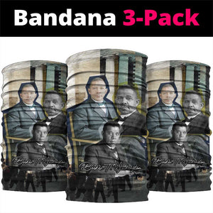 Booker T. Washington Neck Gaiter Historic Portrait Collage Civil Rights Legacy Educational Pioneer Design - African Pride