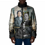 Booker T. Washington Padded Jacket Historic Portrait Collage Civil Rights Legacy Educational Pioneer Design - African Pride