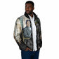 Booker T. Washington Padded Jacket Historic Portrait Collage Civil Rights Legacy Educational Pioneer Design - African Pride