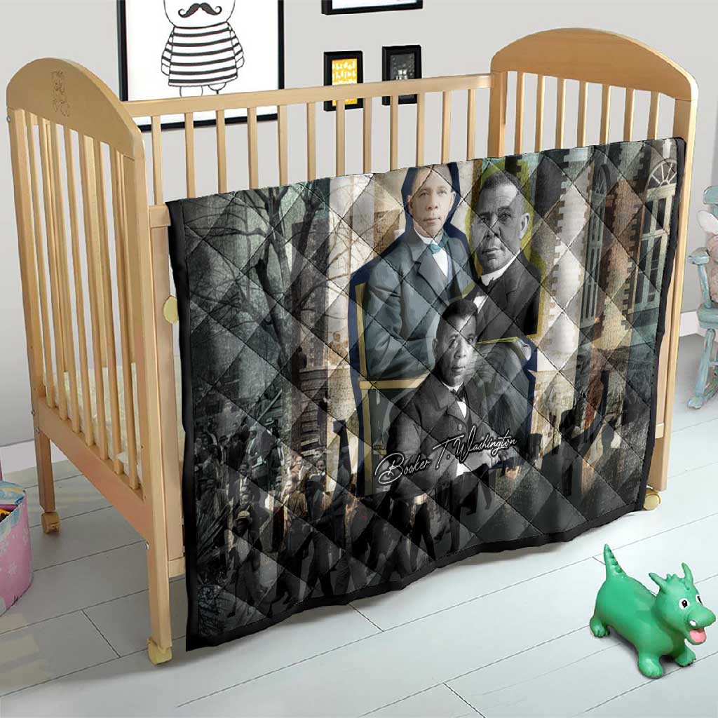 Booker T. Washington Quilt Historic Portrait Collage Civil Rights Legacy Educational Pioneer Design - African Pride