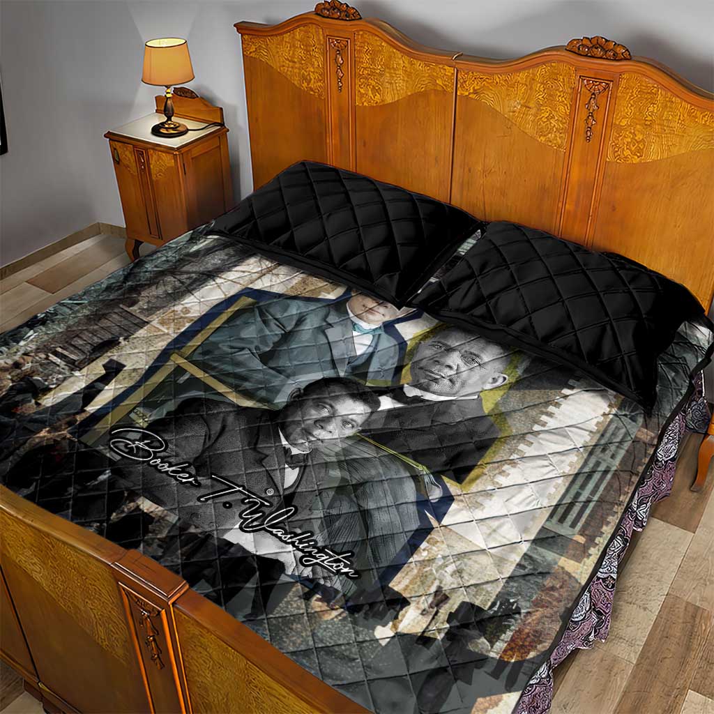 Booker T. Washington Quilt Bed Set Historic Portrait Collage Civil Rights Legacy Educational Pioneer Design - African Pride