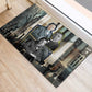 Booker T. Washington Rubber Doormat Historic Portrait Collage Civil Rights Legacy Educational Pioneer Design - African Pride