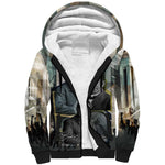 Booker T. Washington Sherpa Hoodie Historic Portrait Collage Civil Rights Legacy Educational Pioneer Design - African Pride