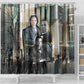 Booker T. Washington Shower Curtain Historic Portrait Collage Civil Rights Legacy Educational Pioneer Design - African Pride