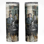 Booker T. Washington Skinny Tumbler Historic Portrait Collage Civil Rights Legacy Educational Pioneer Design - African Pride