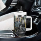Booker T. Washington Tumbler With Handle Historic Portrait Collage Civil Rights Legacy Educational Pioneer Design - African Pride