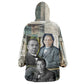 Booker T. Washington Wearable Blanket Hoodie Historic Portrait Collage Civil Rights Legacy Educational Pioneer Design - African Pride