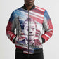 James Baldwin Bomber Puffer Jacket Artistic Portrait Quote on Love and Awareness Civil Rights Tribute - African Pride