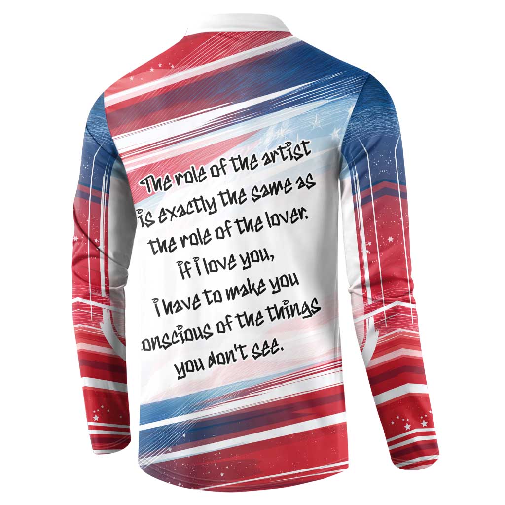 James Baldwin Button Sweatshirt Artistic Portrait Quote on Love and Awareness Civil Rights Tribute