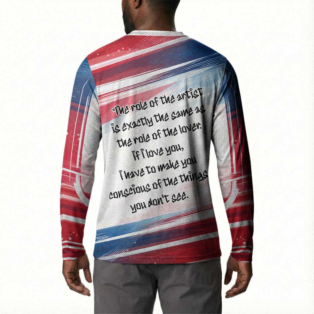 James Baldwin Button Sweatshirt Artistic Portrait Quote on Love and Awareness Civil Rights Tribute