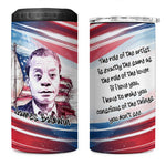James Baldwin 4 in 1 Can Cooler Tumbler Artistic Portrait Quote on Love and Awareness Civil Rights Tribute - African Pride