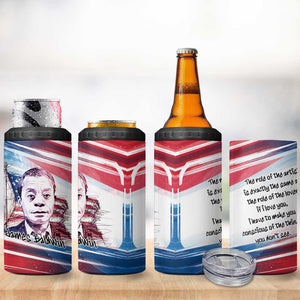 James Baldwin 4 in 1 Can Cooler Tumbler Artistic Portrait Quote on Love and Awareness Civil Rights Tribute - African Pride
