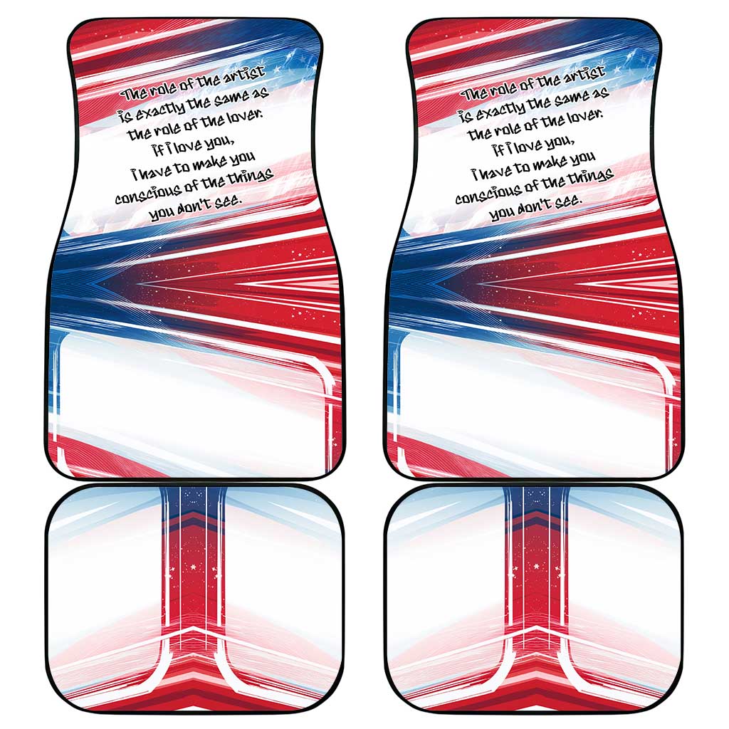 James Baldwin Car Mats Artistic Portrait Quote on Love and Awareness Civil Rights Tribute - African Pride