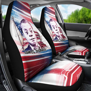James Baldwin Car Seat Cover Artistic Portrait Quote on Love and Awareness Civil Rights Tribute - African Pride