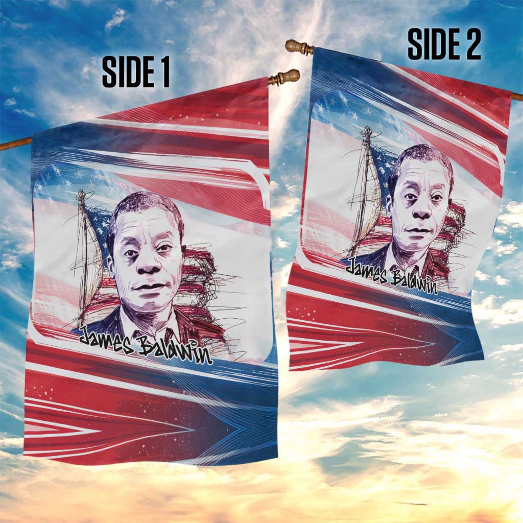 James Baldwin Garden Flag Artistic Portrait Quote on Love and Awareness Civil Rights Tribute - African Pride