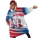James Baldwin Kid Wearable Blanket Hoodie Artistic Portrait Quote on Love and Awareness Civil Rights Tribute - African Pride