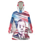 James Baldwin Kid Wearable Blanket Hoodie Artistic Portrait Quote on Love and Awareness Civil Rights Tribute - African Pride