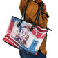 James Baldwin Leather Tote Bag Artistic Portrait Quote on Love and Awareness Civil Rights Tribute - African Pride