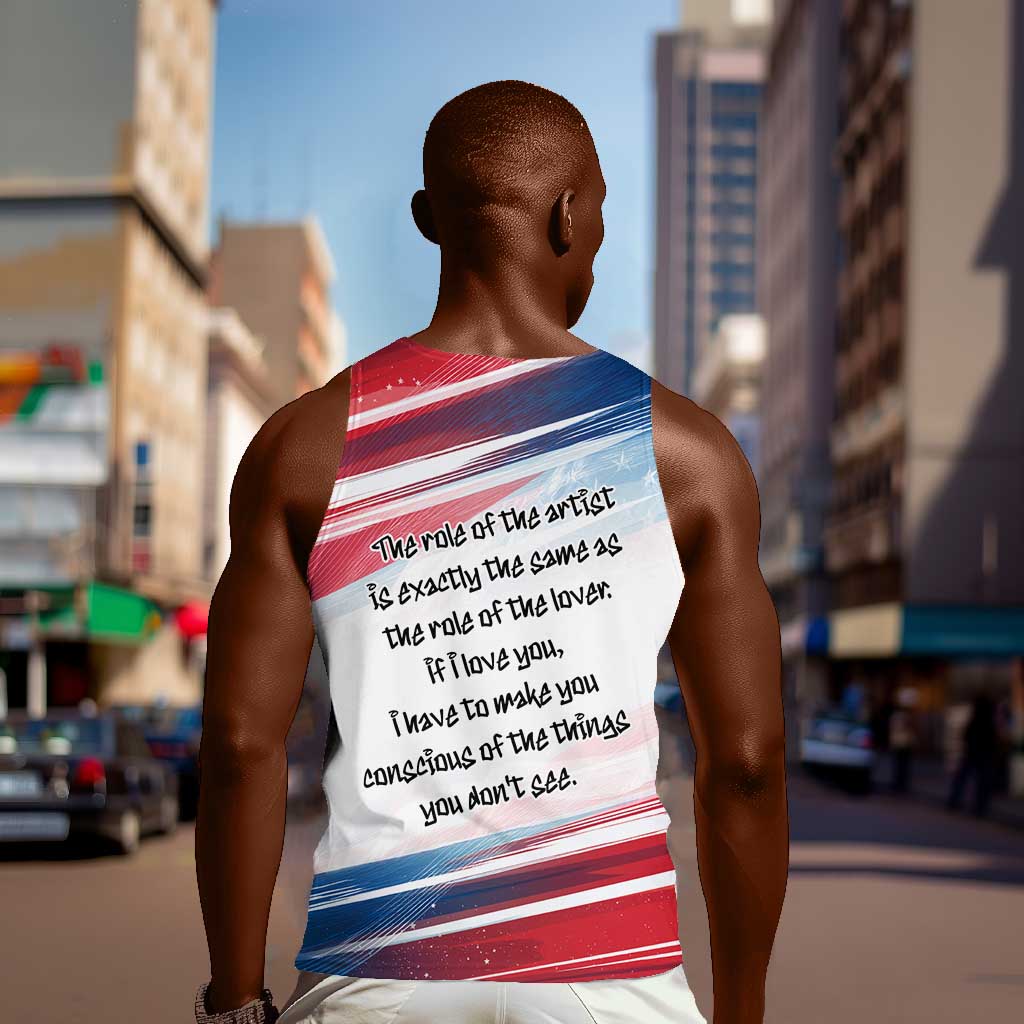 James Baldwin Men Tank Top Artistic Portrait Quote on Love and Awareness Civil Rights Tribute - African Pride