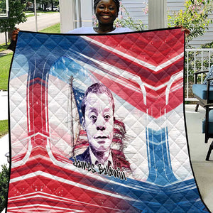 James Baldwin Quilt Artistic Portrait Quote on Love and Awareness Civil Rights Tribute - African Pride