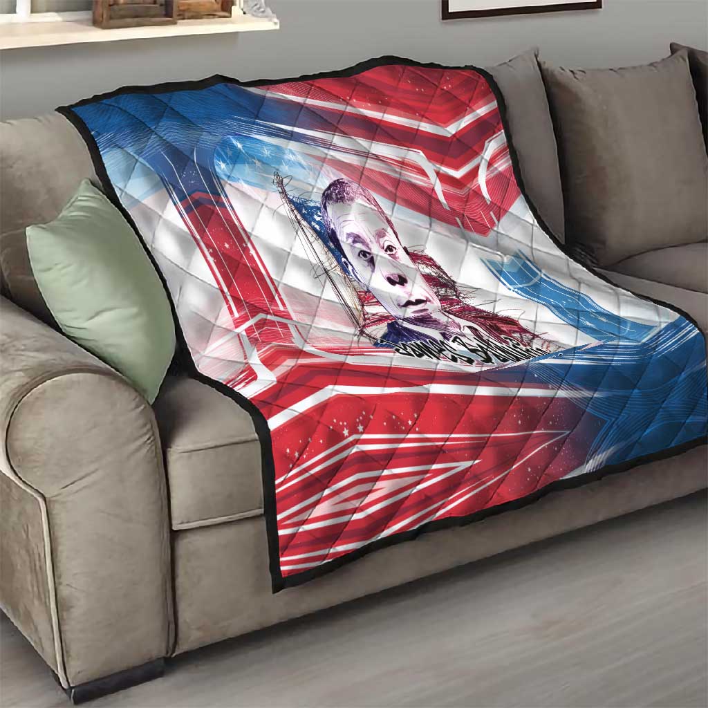 James Baldwin Quilt Artistic Portrait Quote on Love and Awareness Civil Rights Tribute - African Pride