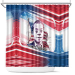 James Baldwin Shower Curtain Artistic Portrait Quote on Love and Awareness Civil Rights Tribute - African Pride