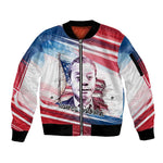 James Baldwin Sleeve Zip Bomber Jacket Artistic Portrait Quote on Love and Awareness Civil Rights Tribute - African Pride
