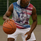 James Baldwin Sleeveless Hoodie Artistic Portrait Quote on Love and Awareness Civil Rights Tribute - African Pride