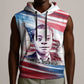 James Baldwin Sleeveless Hoodie Artistic Portrait Quote on Love and Awareness Civil Rights Tribute - African Pride
