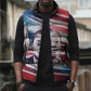 James Baldwin Sleeveless Puffer Jacket Artistic Portrait Quote on Love and Awareness Civil Rights Tribute - African Pride