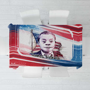 James Baldwin Tablecloth Artistic Portrait Quote on Love and Awareness Civil Rights Tribute - African Pride
