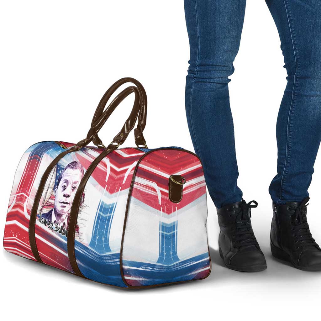 James Baldwin Travel Bag Artistic Portrait Quote on Love and Awareness Civil Rights Tribute - African Pride