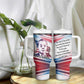 James Baldwin Tumbler With Handle Artistic Portrait Quote on Love and Awareness Civil Rights Tribute - African Pride