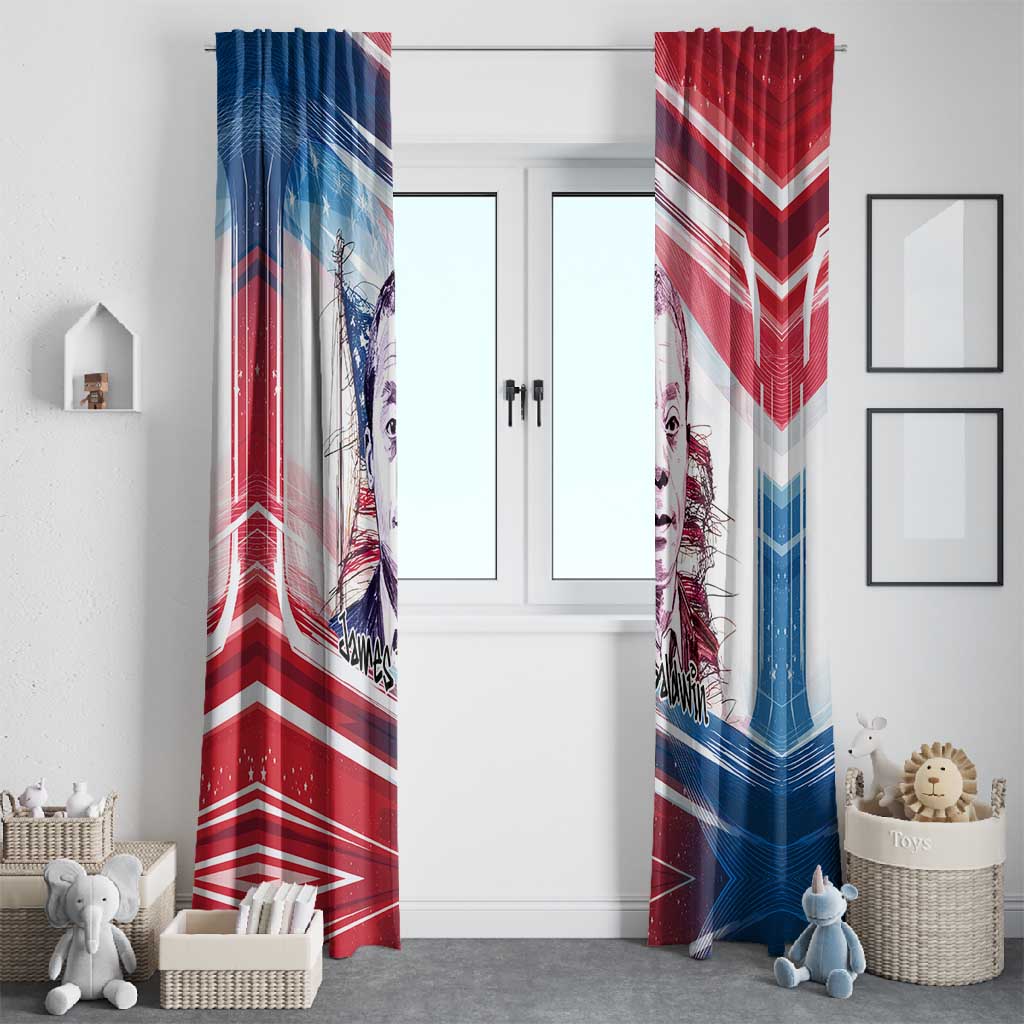 James Baldwin Window Curtain Artistic Portrait Quote on Love and Awareness Civil Rights Tribute - African Pride