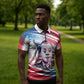 James Baldwin Zipper Polo Shirt Artistic Portrait Quote on Love and Awareness Civil Rights Tribute - African Pride