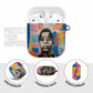 James Baldwin AirPods Case Colorful Graffiti Style Portrait The Fire Next Time Text Bold Civil Rights Tribute - African Pride