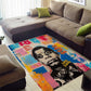 James Baldwin Area Rug Colorful Graffiti Style Portrait The Fire Next Time Text Bold Civil Rights Tribute - African Pride