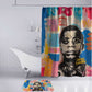 James Baldwin Bathroom Set Colorful Graffiti Style Portrait The Fire Next Time Text Bold Civil Rights Tribute - African Pride