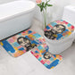 James Baldwin Bathroom Set Colorful Graffiti Style Portrait The Fire Next Time Text Bold Civil Rights Tribute - African Pride