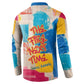 James Baldwin Button Sweatshirt Colorful Graffiti Style Portrait The Fire Next Time Text Bold Civil Rights Tribute