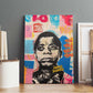 James Baldwin Canvas Wall Art Colorful Graffiti Style Portrait The Fire Next Time Text Bold Civil Rights Tribute - African Pride