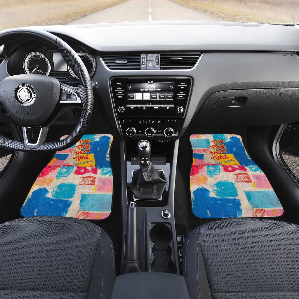 James Baldwin Car Mats Colorful Graffiti Style Portrait The Fire Next Time Text Bold Civil Rights Tribute - African Pride