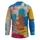 James Baldwin Hockey Jersey Colorful Graffiti Style Portrait The Fire Next Time Text Bold Civil Rights Tribute - African Pride