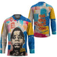 James Baldwin Hockey Jersey Colorful Graffiti Style Portrait The Fire Next Time Text Bold Civil Rights Tribute - African Pride