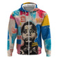 James Baldwin Hoodie Colorful Graffiti Style Portrait The Fire Next Time Text Bold Civil Rights Tribute - African Pride