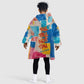 James Baldwin Kid Wearable Blanket Hoodie Colorful Graffiti Style Portrait The Fire Next Time Text Bold Civil Rights Tribute - African Pride