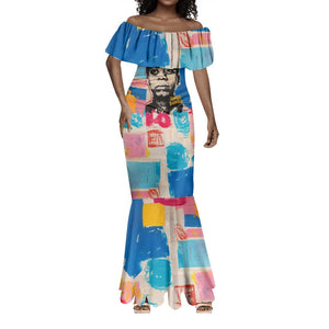 James Baldwin Mermaid Dress Colorful Graffiti Style Portrait The Fire Next Time Text Bold Civil Rights Tribute - African Pride
