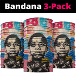 James Baldwin Neck Gaiter Colorful Graffiti Style Portrait The Fire Next Time Text Bold Civil Rights Tribute - African Pride